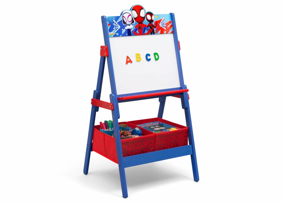 Delta Children Easels | Spidey And His Amazing Friends Wooden Activity Easel With Storage