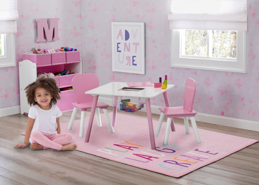 Delta Children Rugs | Play/Laugh/Create Rectangle Area Rug For Kids, 39-Inch X 59-Inch
