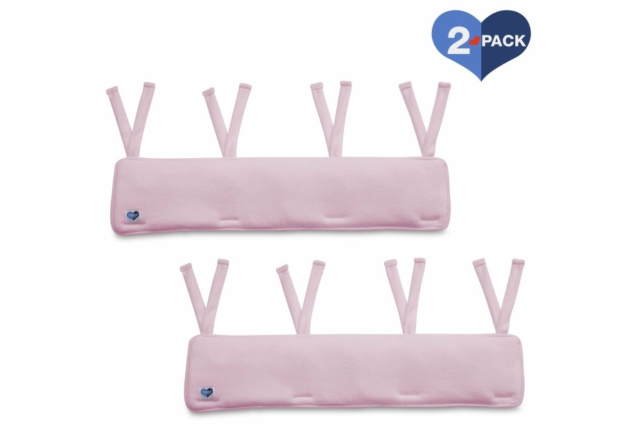 Delta Children Sheets & Mattress Covers | Waterproof Fleece Crib Rail Covers/Protectors For Short Side Rails, 2 Pack