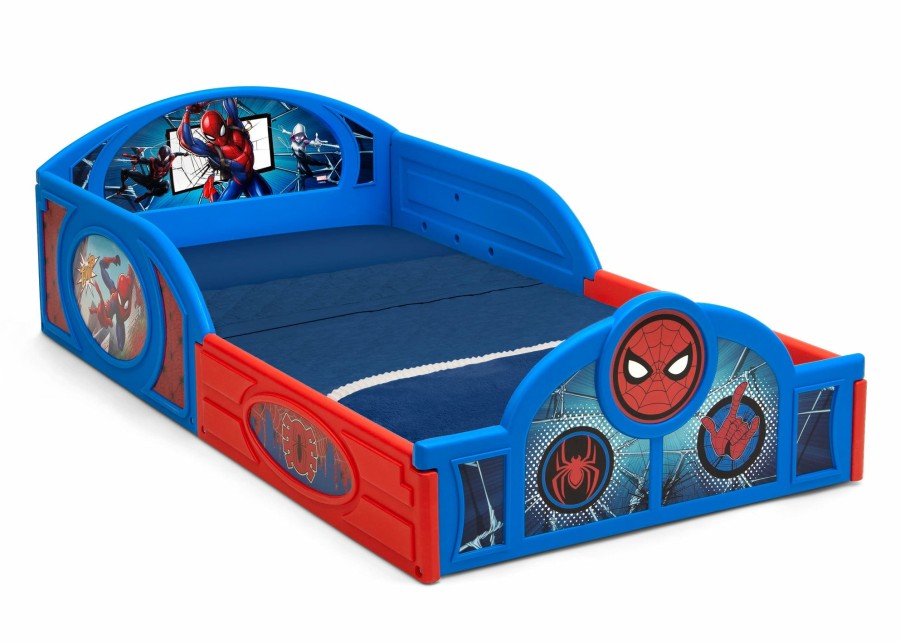 Delta Children Toddler Beds | Spider-Man Sleep And Play Toddler Bed With Built-In Guardrails