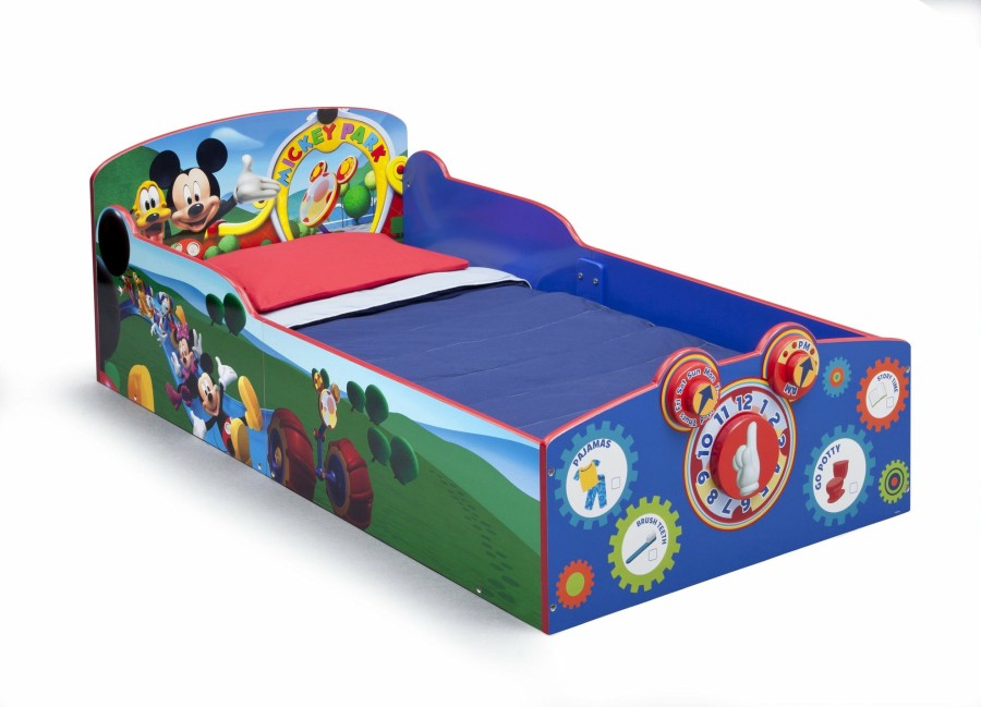 Delta Children Shop By Character | Mickey Mouse Interactive Wood Toddler Bed