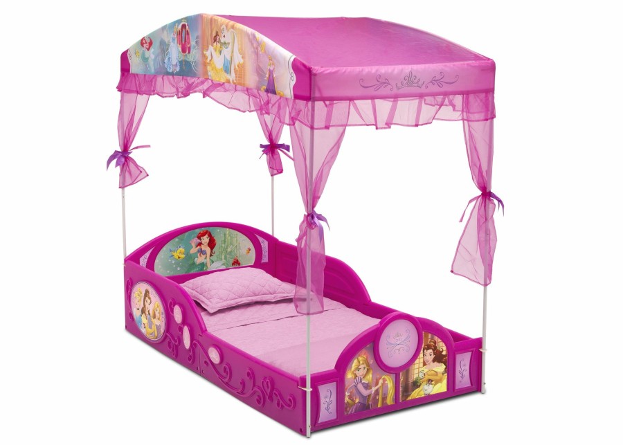 Delta Children Toddler Beds | Disney Princess Plastic Sleep And Play Toddler Bed With Canopy By Delta Children