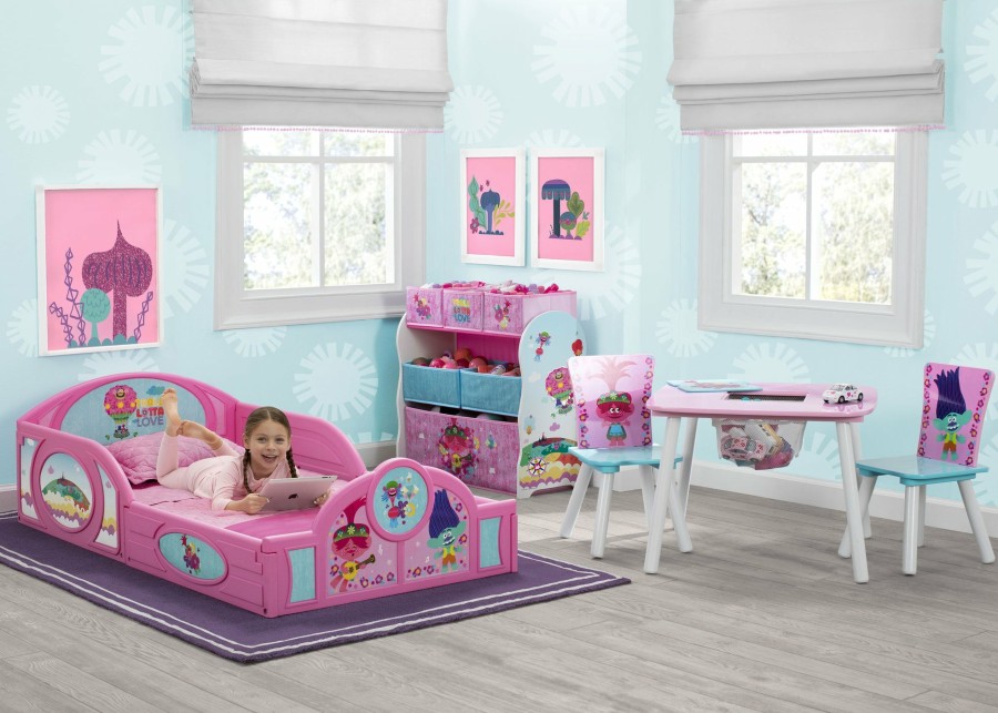 Delta Children Toddler Beds | Trolls World Tour Plastic Sleep And Play Toddler Bed