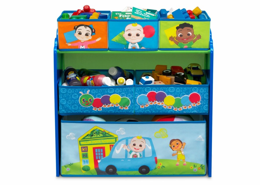 Delta Children Book & Toy Storage | Cocomelon 6 Bin Design And Store Toy Organizer