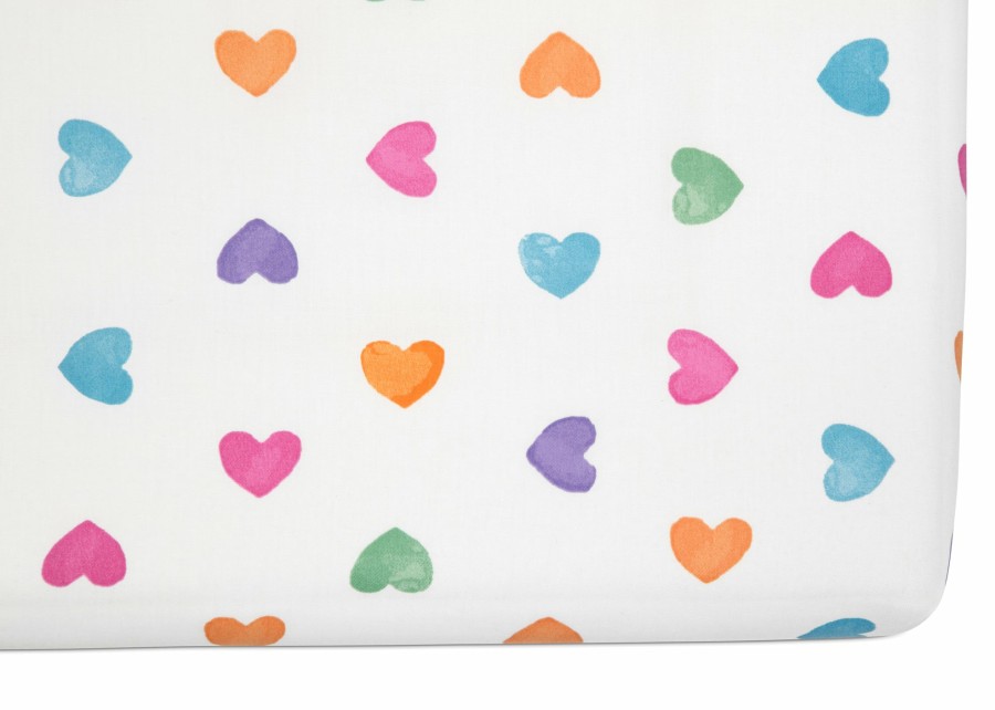 Delta Children Kids Bedding & Sheets | Hearts Printed 3-Piece Twin Sheet Set