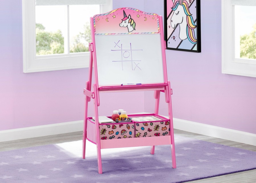 Delta Children Easels | Rainbow Dreams Wooden Activity Easel With Storage