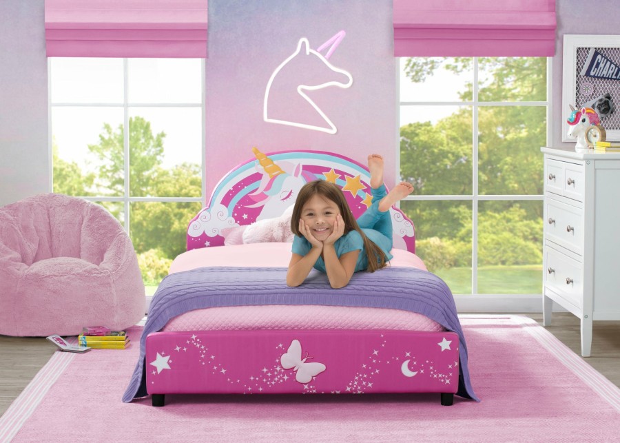 Delta Children Twin Beds & Headboards | Unicorn Upholstered Twin Bed