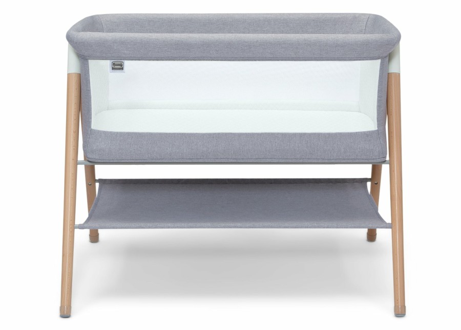 Simmons Kids Bassinets | Koi By The Bed Bassinet With Natural Beechwood Legs