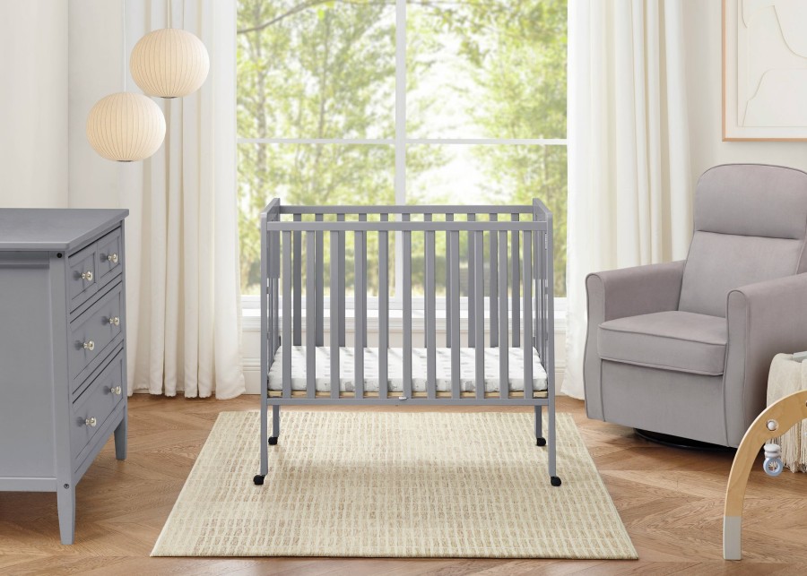 Delta Children Baby Cribs | Lee Portable Folding Mini Crib With 1.5-Inch Mattress