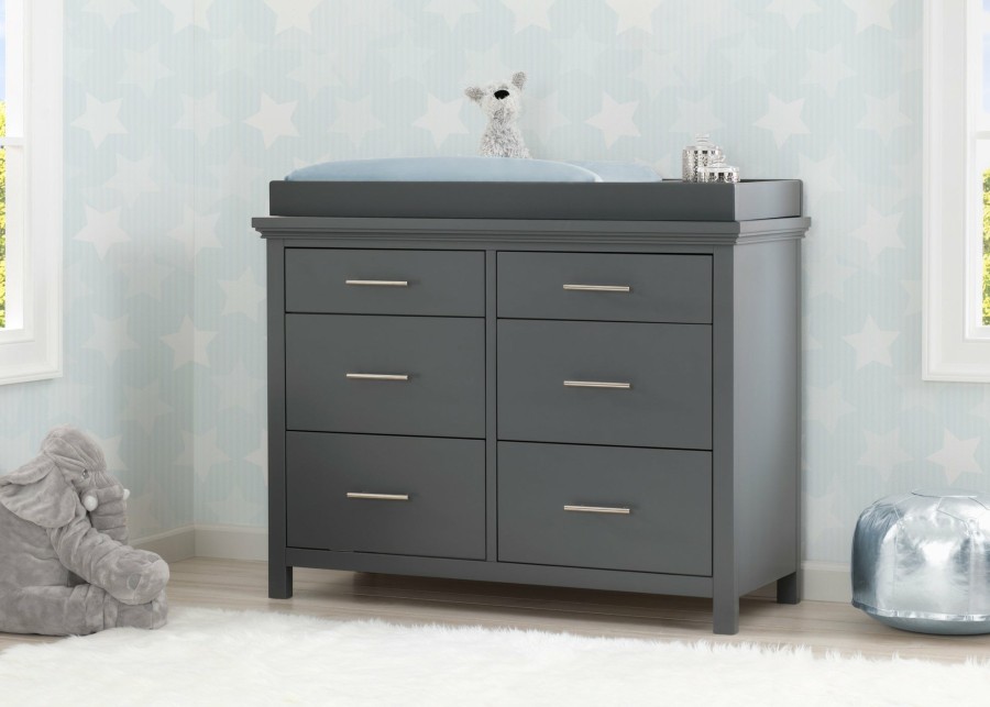 Simmons Kids Dressers & Changing Tables | Avery 6 Drawer Dresser With Changing Top