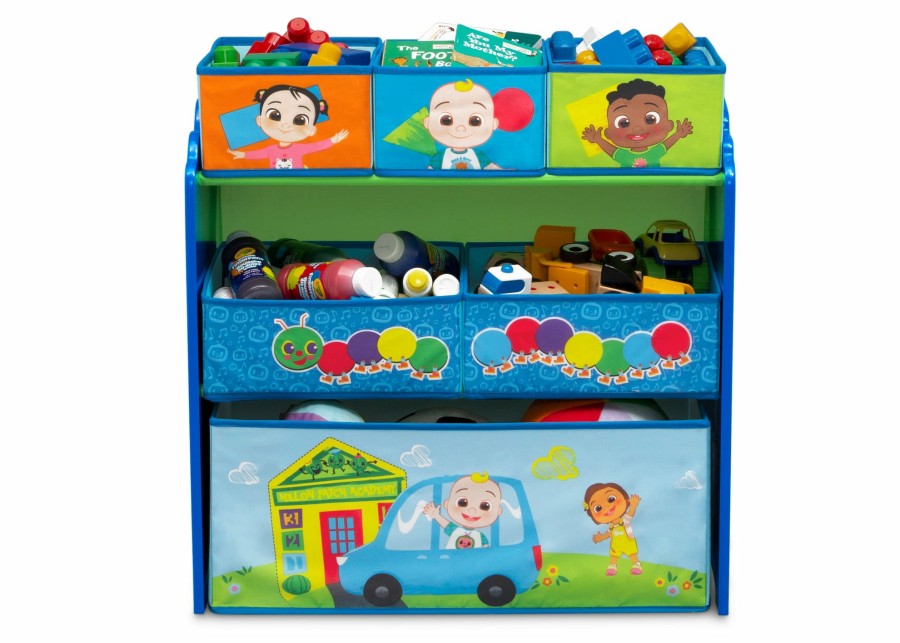 Delta Children Storage | Cocomelon 6 Bin Design And Store Toy Organizer