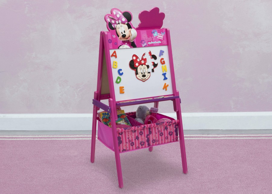 Delta Children Shop By Character | Minnie Mouse Wooden Double Sided Activity Easel