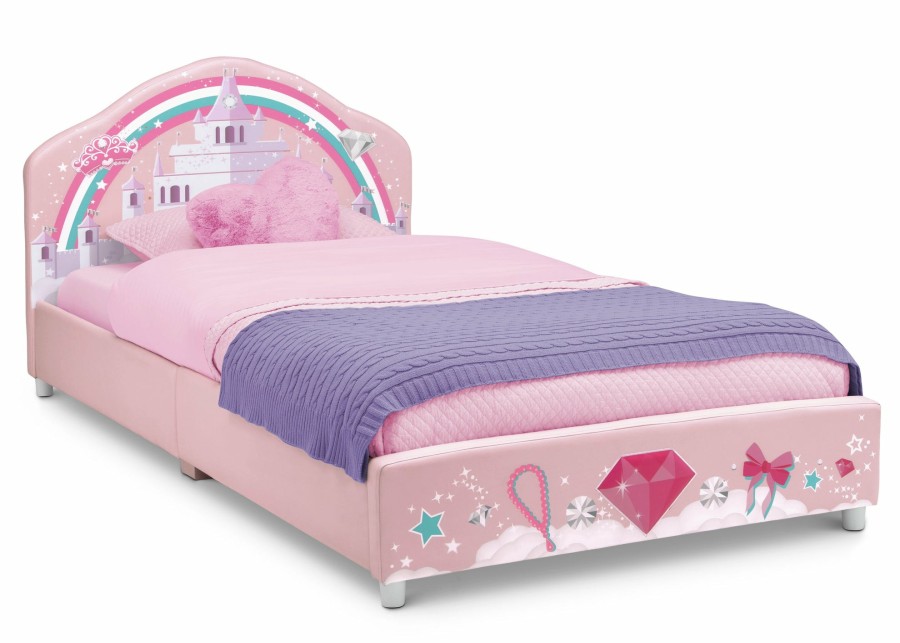 Delta Children Twin Beds & Headboards | Princess Upholstered Twin Bed