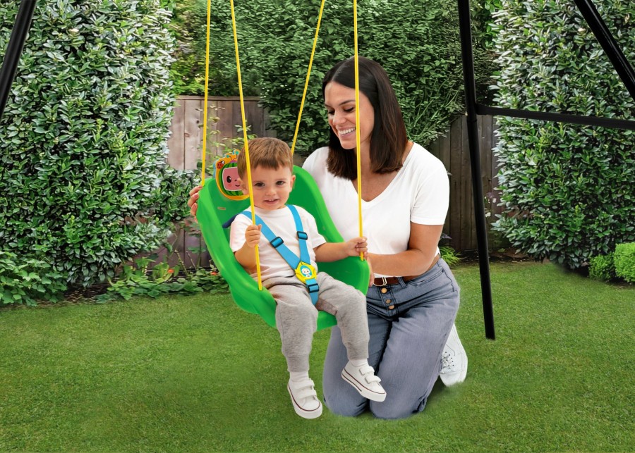 Delta Children Swings | Cocomelon 2-In-1 Outdoor Kids Swing